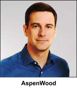 A watercolour painting of a bright, cheerful man aged 37. He has short, well groomed brown hair, and dark chestnut eyes. He's wearing a Royal blue collared shirt with no tie.