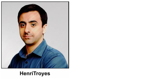 A watercolour painting of a man in his late thirties. He has short, well groomed, dark brown hair and deep brown eyes. His expression is neutral, yet pleasant. He looks like a man who likes to be focussed (on his work probably). He is wearing an open neck, blue denim shirt. The image is labelled HenriTroyes. Although he’s happy if you called him “Henry”, and he’s really happy when you use the French pronunciation “Henri”.